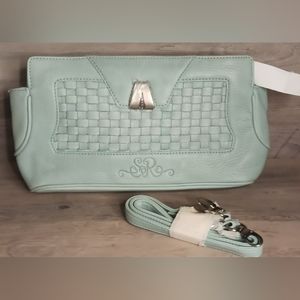 Longaberger So Rachel crossbody.  Robin's Egg Blue NWT